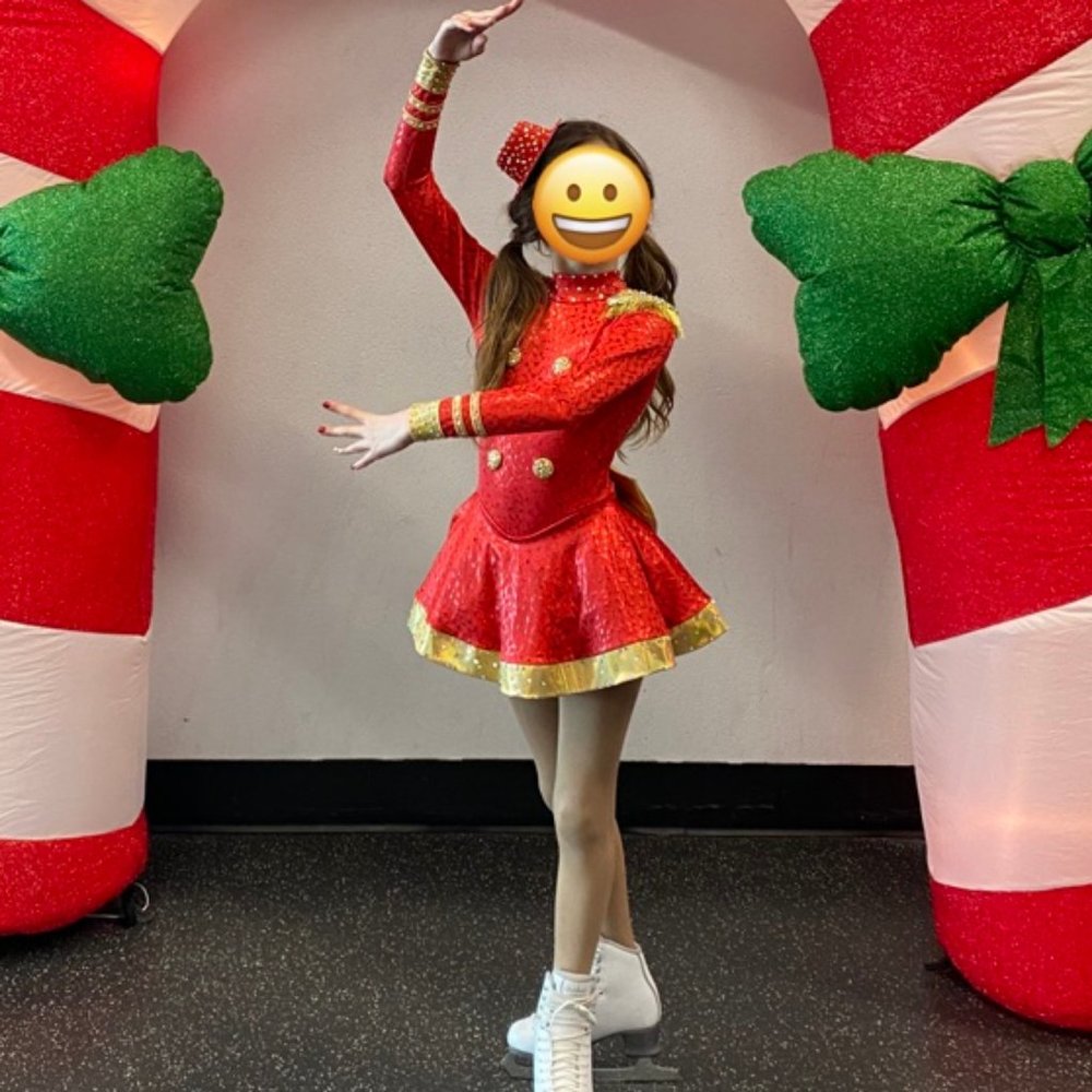 Custom Christmas show performance dress Nutcracker Toy Soldier Figure skating